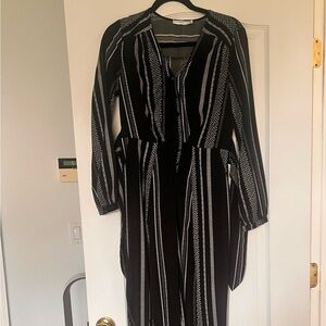 Elegant Black and White Striped Lush Jumpsuit